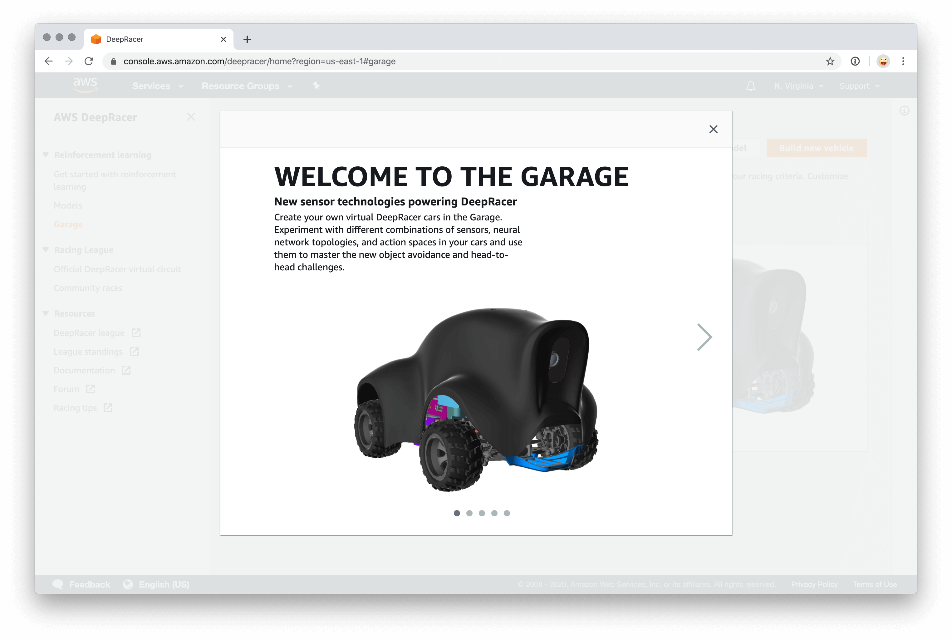 AWS DeepRacer Garage 1